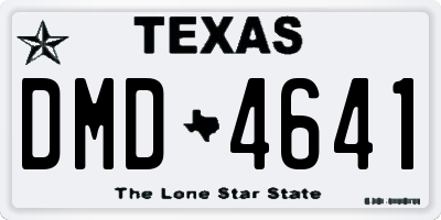 TX license plate DMD4641