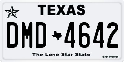 TX license plate DMD4642