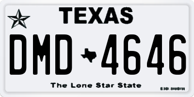 TX license plate DMD4646