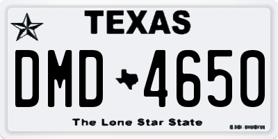 TX license plate DMD4650