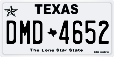 TX license plate DMD4652