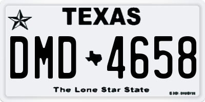 TX license plate DMD4658