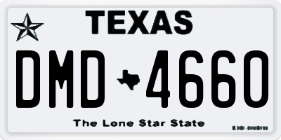 TX license plate DMD4660