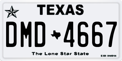 TX license plate DMD4667
