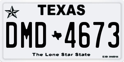 TX license plate DMD4673