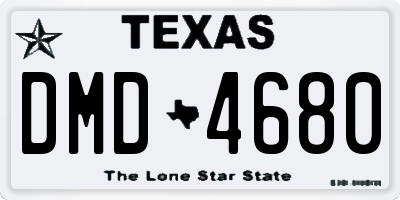TX license plate DMD4680