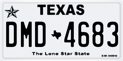 TX license plate DMD4683
