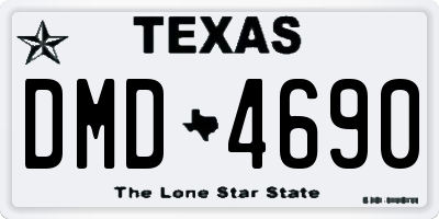TX license plate DMD4690