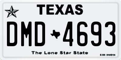 TX license plate DMD4693