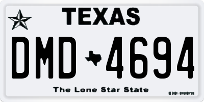 TX license plate DMD4694