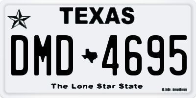 TX license plate DMD4695
