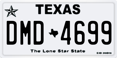 TX license plate DMD4699