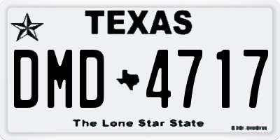 TX license plate DMD4717