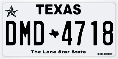 TX license plate DMD4718