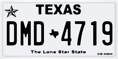 TX license plate DMD4719