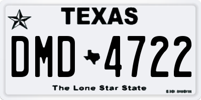 TX license plate DMD4722