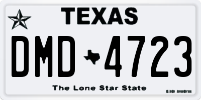 TX license plate DMD4723