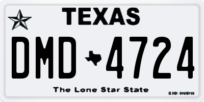 TX license plate DMD4724