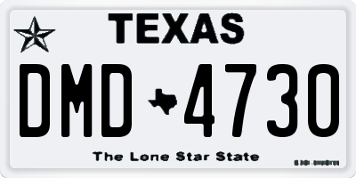 TX license plate DMD4730