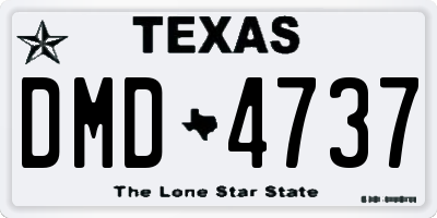 TX license plate DMD4737
