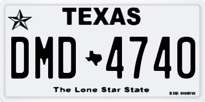 TX license plate DMD4740