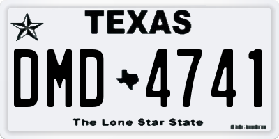 TX license plate DMD4741
