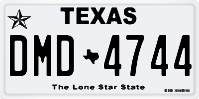 TX license plate DMD4744