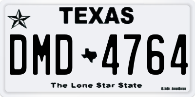 TX license plate DMD4764