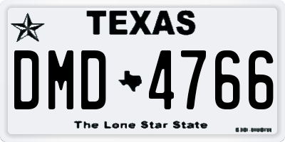 TX license plate DMD4766