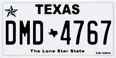 TX license plate DMD4767