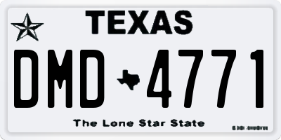 TX license plate DMD4771