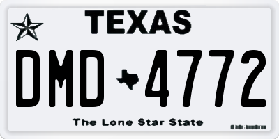 TX license plate DMD4772