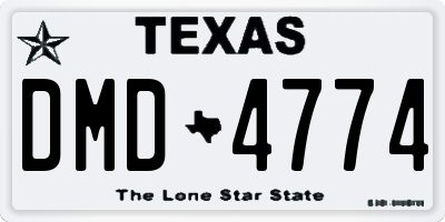 TX license plate DMD4774