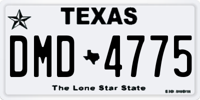 TX license plate DMD4775