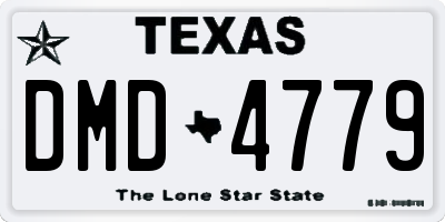 TX license plate DMD4779