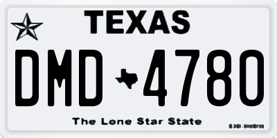 TX license plate DMD4780