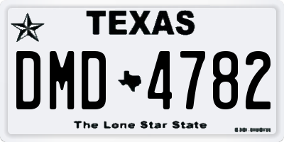 TX license plate DMD4782