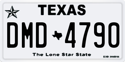 TX license plate DMD4790