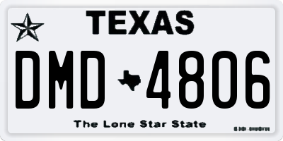 TX license plate DMD4806