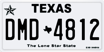 TX license plate DMD4812