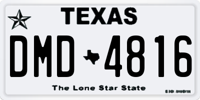 TX license plate DMD4816