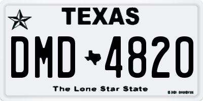 TX license plate DMD4820
