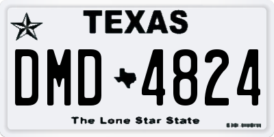 TX license plate DMD4824