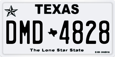 TX license plate DMD4828