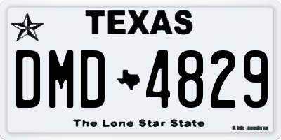 TX license plate DMD4829