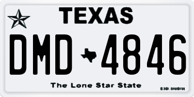 TX license plate DMD4846