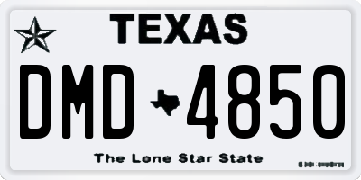 TX license plate DMD4850