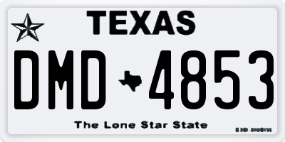 TX license plate DMD4853