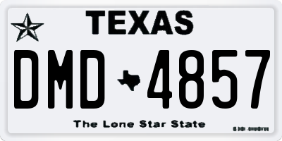 TX license plate DMD4857