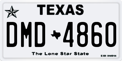 TX license plate DMD4860